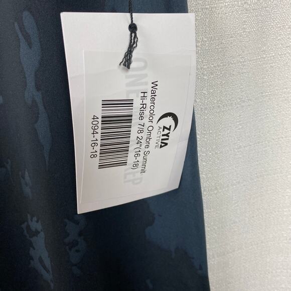 Zyia Black Watercolor Ombre Summit Hi-Rise 7/8 Leggings Sz.16-18 NWT - Picture 7 of 11